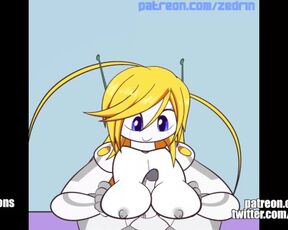 GIF Compilation - Monster Girls, Robot Girls, Breast Expansion (animations by Zedrin)