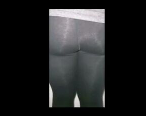 Step Mom in Shiny Leggings please Step Son Fucking him until Cum Flood out from Pussy