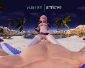 Genshin Impact - Jean Beach Cowgirl [VR UNCENSORED HENTAI 4K]