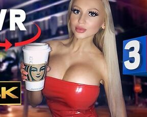 VR 3D 4K - BIG FAKE TITS SEXY MODEL VIRTUAL REALITY DATE GIRL BIMBO DOLL