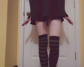 Cute Femboy Trap Shows off Gorgeous Legs