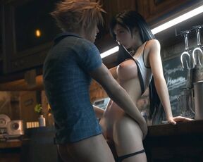 Tifa Lockhart And Cloud Strife - Seventh Heaven