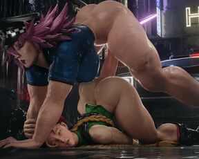 Poison’s Futa Cock Is Too Big For Chun-Li and Cammy