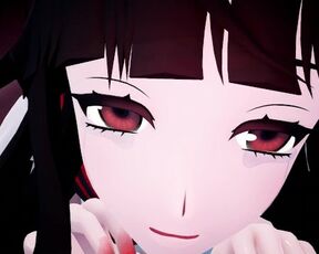 Yandere black-haired beautiful girl Femdom - [ASMR] [MMD] [By-poko●●●]