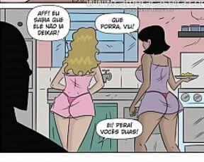 Hot sisters seduce dad to be able to go to the dance in the favela - HQ Porn Putarias na Favela - Home Camera