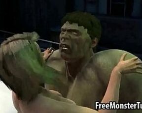 Foxy 3D blonde babe gets fucked hard by The Hulk3-high 1