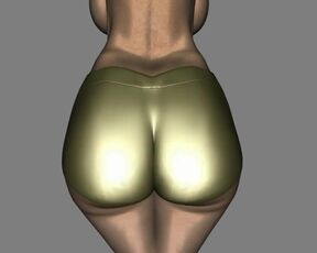 Big Gold Bum 3D