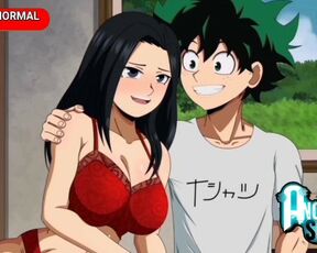 My hero Academia hentai deku x momo