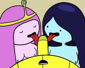 Princess Bubblegum and Marceline Fuck a Banana Guard