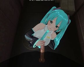 3D HENTAI POV Hatsune Miku Jerking Your Cock