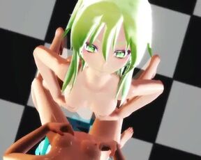 【MMD】Cakeface - GUMI & Miku【R-18】