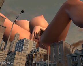 City Giantess, Masturbation Growth