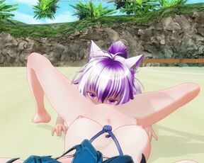 3D HENTAI YURI Schoolgirls have Fun on the Beach