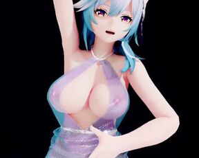 【r-18 MMD】Genshin Impact Eula Transparent Dress