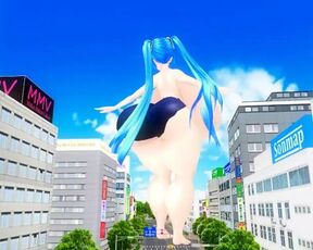 Imbapovi - Double Miku Fun - Giantess and Inflations