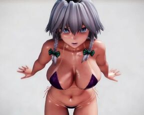 Touhou MMD R-18 Sakuya's temptation can't be resisted Paparabu appeal dance 3d hentai nsfw ntr