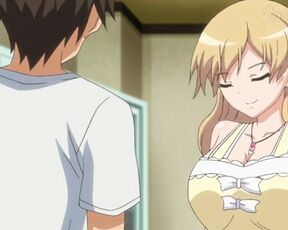 Anime Hentai Eroge Horny Blonde Maid Gives a Sloppy Blowjob and Let You Cum Between her Tits