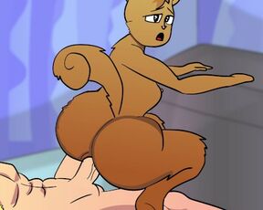 Sandy Cheeks Slapping Dick riding Fuck