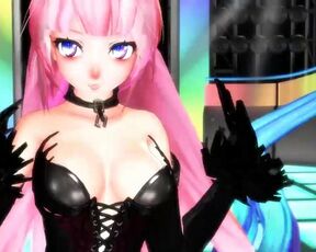 【SEX-MMD】KissKiss Miku x Futanari Luka sexdance【R-18】