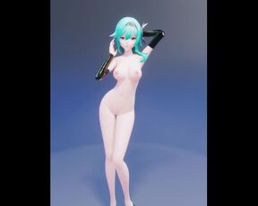 0083 -【R18-MMD】Genshin Impact 原神 Eula 优菈 - Shake it