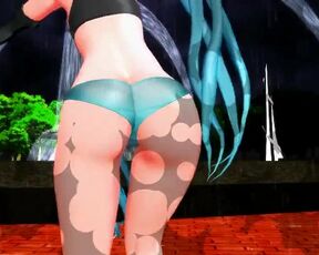 【MMD】Hatsune Mikus Shreding Geigers Neko [Polka Dots]【R-18】