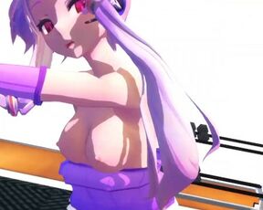 【MMD】Yuzuki Yukari Break a sweat【R-18】