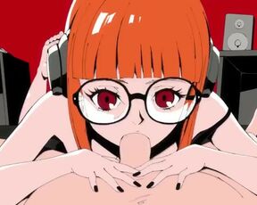 Futaba Sakura - Blowjob from gamer girl (Persona 5) 【Hentai】