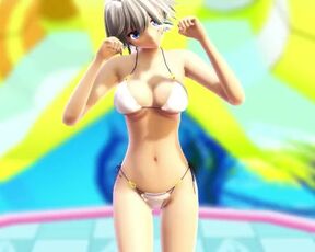 【MMD】Sakuya thighs jiggle (moon light dancing)【R-18】