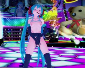 Hatsune Miku Fingering On Stage & Squirting On The Crowd