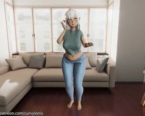 [MMD] Kuroeda-san _ Elf - San - Breast Expansion