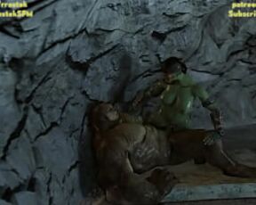 Orcs fucking in a cave 3D Animation