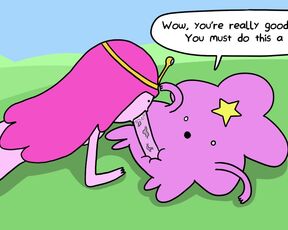 Princess Bubblegum Fucks Lumpy Space Princess's Hidden Cock - Adventure Time Porn