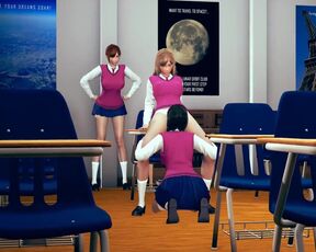 Naughty Class Room. Sexy School Girls