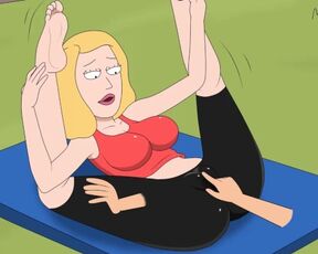 Rick and Morty - a way back Home - Sex Scene only - Part 37 Beth Yoga Masturbation by LoveSkySanX