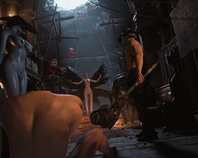 Resident Evil 8 - Nude Lady Dimitrescu Resident Evil Village: Tall Vampire Lady - behind Scenes