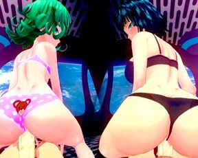 Tatsumaki and Fubuki's Asses Gives you the Perfect View to Creampie Too Early - One Punch Man Hentai