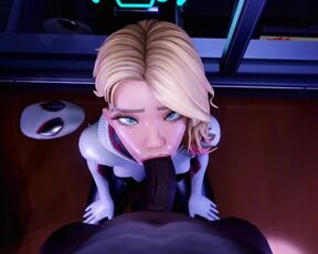 Fortnite Spider-Gwen Sucks BBC for the first time