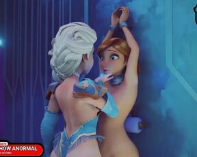 FROZEN DISNEY ANA X ELSA LESBIAN SEX HARD