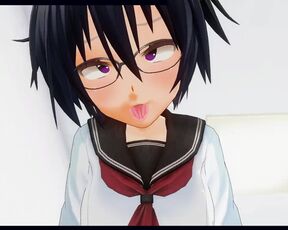 3D HENTAI POV schoolgirl rides your cock and does AHEGAO