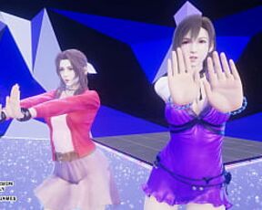 [MMD] TAEYEON - INVU Aerith Tifa Lockhart Hot Kpop Dance Final Fantasy Uncensored Hentai