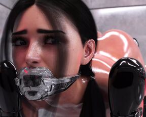 Gagged Teen in Bitchsuit 3D BDSM Animation