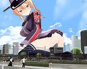 Giantess Prinz Eugen [MMD]