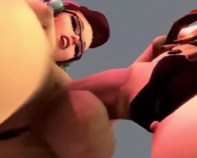 Overwatch Mercy FUTANARI FUCKING HARD COCK SEX IN THE CAR Overwatch Mercy FUTANARI FUCKING HARD COCK