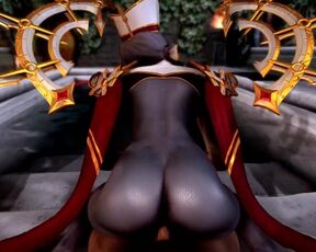 (POV) THIS DARK ELF PRIESTESS WILL PLEASE YOU WITH HER PERFECT ASS FROM AN ISEKAI HENTAI