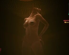 Cyberpunk 2077. Female Hologram Striptease. Virtual Strip Club | Cyberpunk