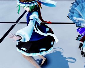 MMD Touhou - Eikishiki & Seija (Futa) - Dance & Sex