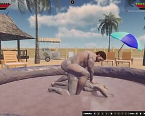 Ethan vs. Scara (Naked Fighter 3D)