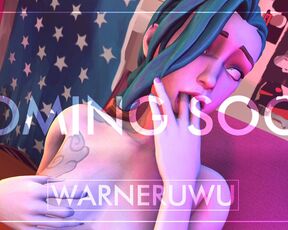 COMING SOON - uwu warner - blue hair girl jinx fingering and masturbates in her bedroom