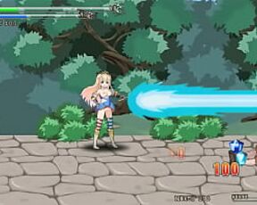 Blonde princess has sex with men in Iris in wonderland hentai gameplay