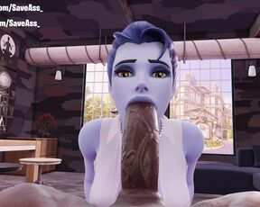 Widowmaker POV Extreme Deep Throat - HENTAI 4K (DEEP BLOWJOB, SWEET EXTREME SEXUAL PLEASURE) by SaveAss